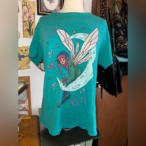 Delta Teal Pixie Moon Graphic Short Sleeve Tee